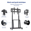 32-80 Rolling TV Stand with 2-Tier Shelf Adjustable Mount