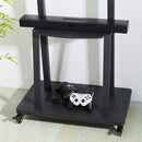 32-80 Rolling TV Stand with 2-Tier Shelf Adjustable Mount