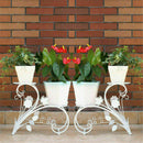 Set of 2 Plant Stand Wedding Garden Flower Shelf Rack