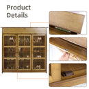 XXL 4-Tier Bamboo Shoe Rack Cabinet with Doors, Drawers