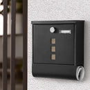 Wall Mounted Lockable Mailbox Galvanized Steel w/ Copper Lock