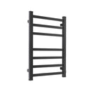 Aluminium Heated Towel Rail 7-Bar Electric Warmer Black