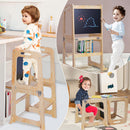 Wooden Toddler Step Stool Learning Tower Kitchen Safety