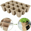 10pcs Biodegradable Seedling Trays 12-Hole Garden Starter