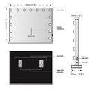 Hollywood LED Vanity Mirror Bluetooth Rectangle White Silver