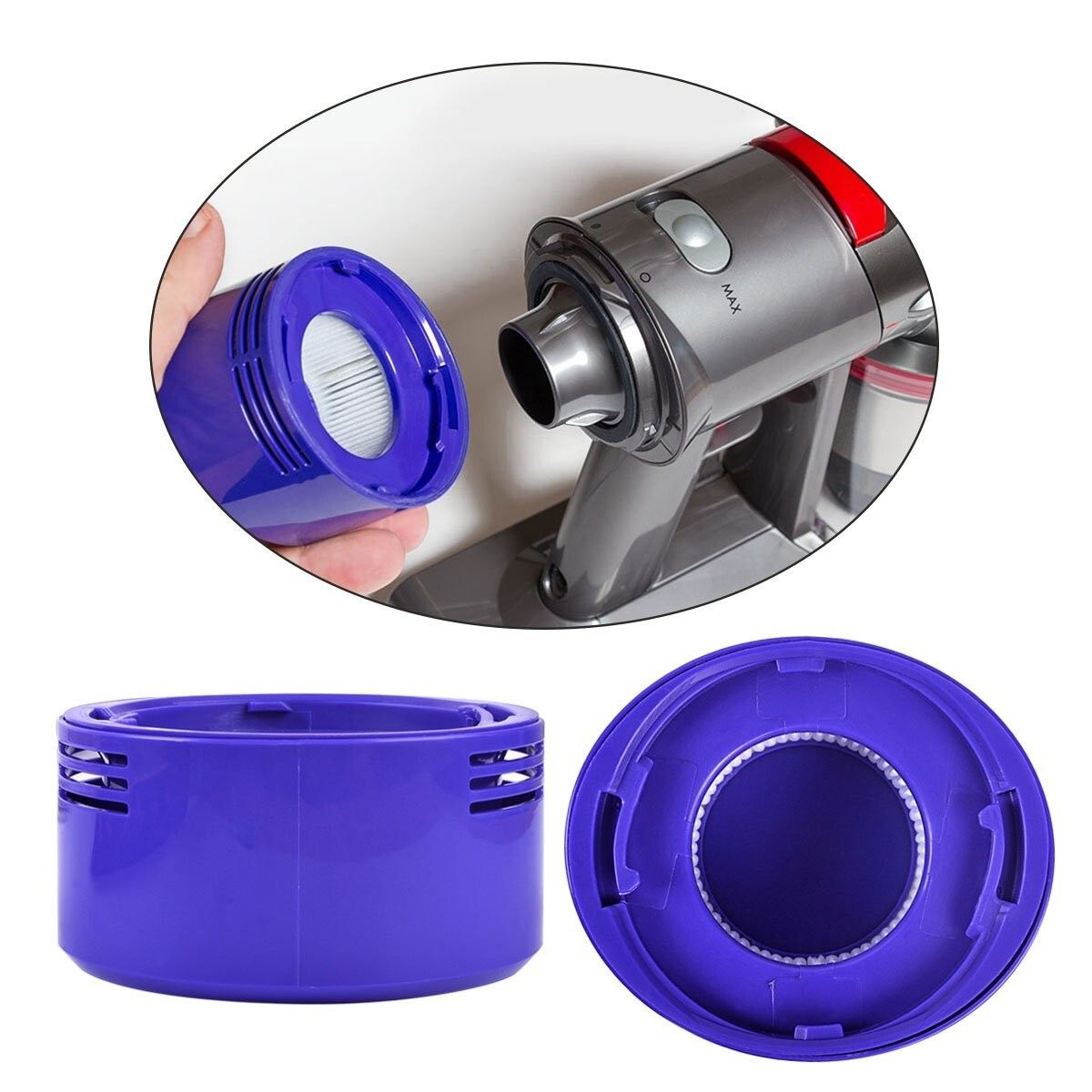 Post Motor Filter for Dyson V7 V8 Cordless Handheld Vacuum