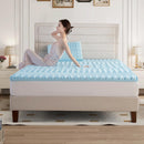 King Single Bamboo Memory Foam Mattress Topper 7-Zone 8cm