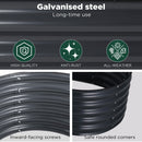 Oval Raised Garden Bed 160x80x42cm Galvanised Steel Planter