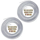 25Ft 3/16'' OD Steel Zinc Brake Line Tubing Kit 150MPa +32 Fittings