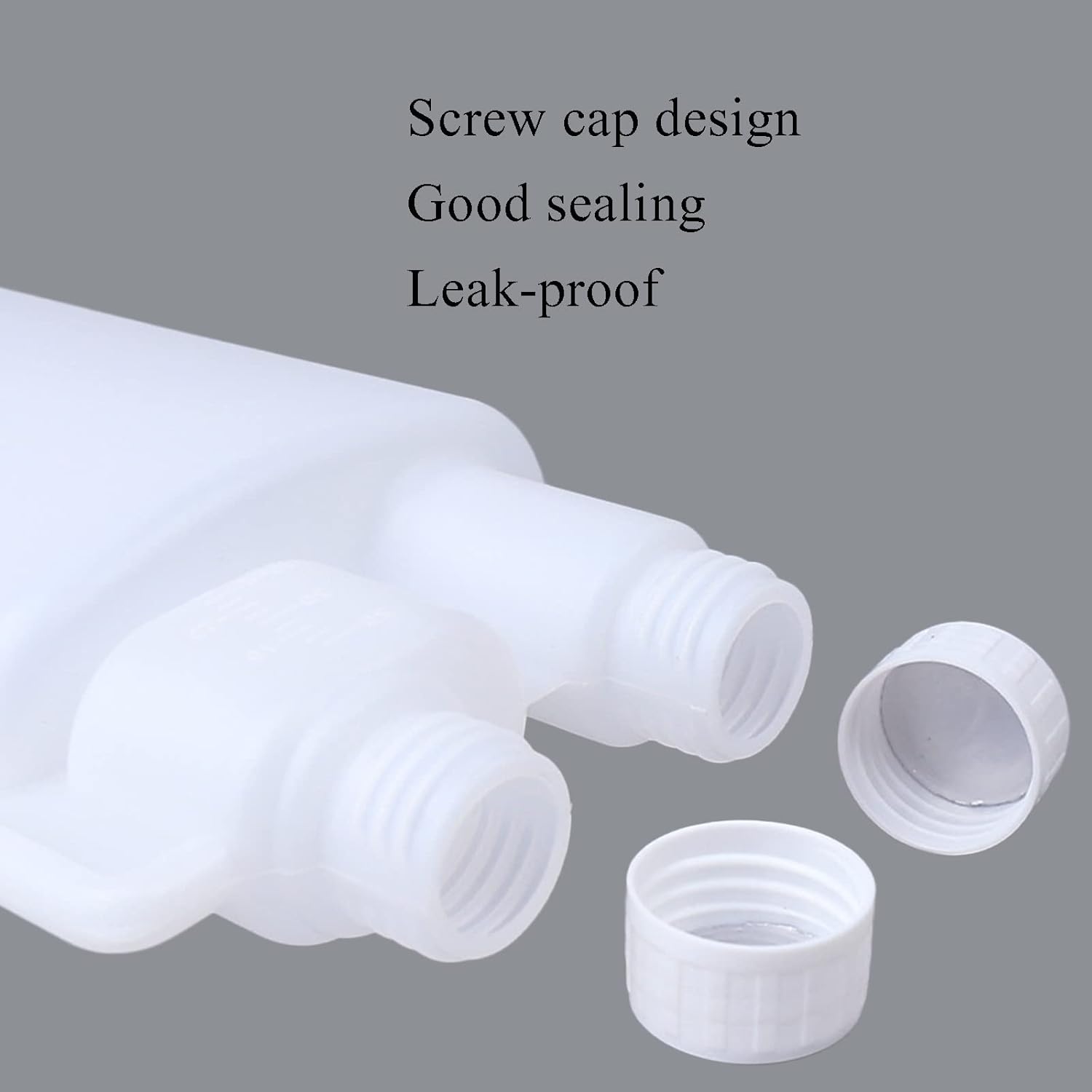 10-Pack 250ml Plastic Twin Chamber Bottles, Tamper Evident Cap