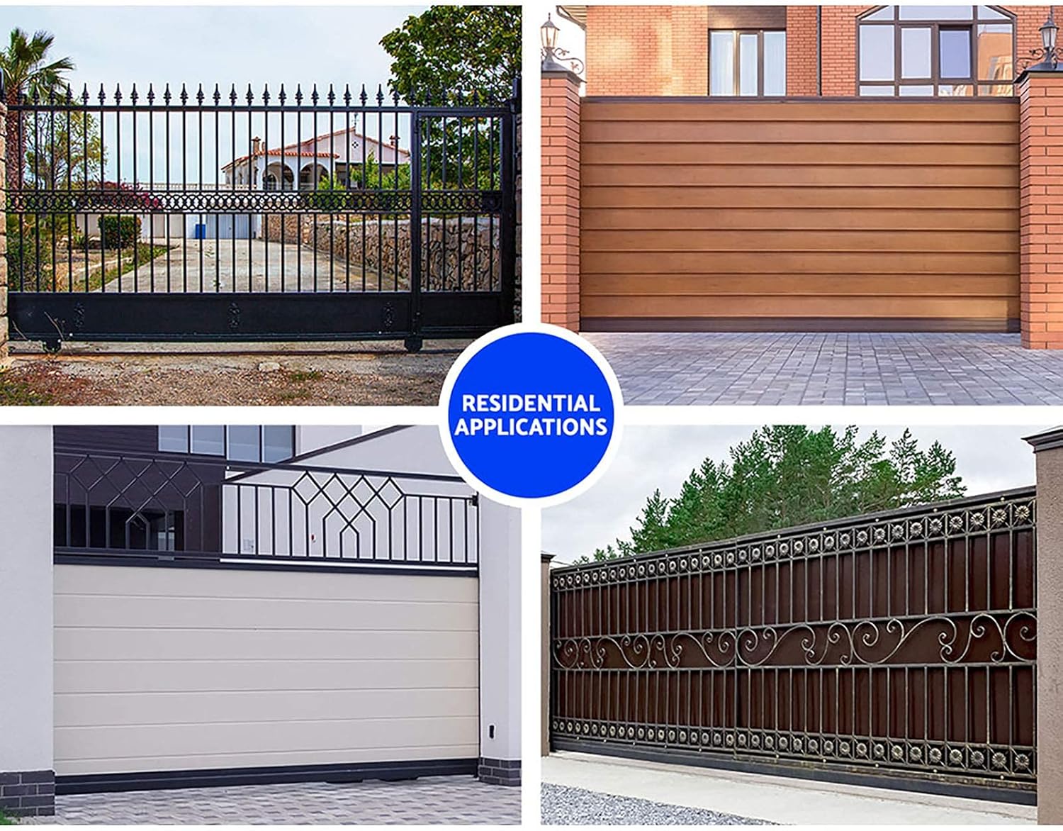 Electric Sliding Gate Opener 550W 0.74HP 4m Kit 2000KG w/ Remote & APP