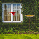Solar Bird Bath Feeder Fountain Deck Post Mount