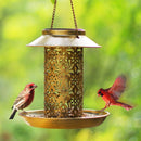 Solar Bird Seed Feeder Hanging Outdoor Garden
