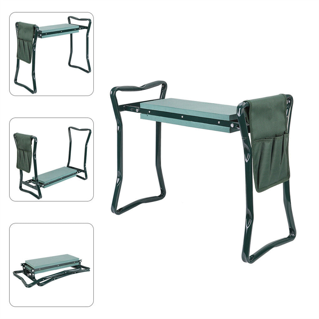 XXL Garden Kneeler Seat Stool with Pocket, 150kg Load