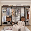 XXL Heavy Duty Wardrobe Closet w/ Shelf, Drawer & Rack