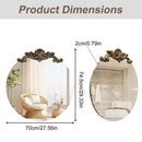 Baroque Antique Round Mirror 70x74.5 cm