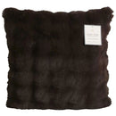 Luxe faux fur cushion 55 x 55cm dark brown