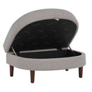 Accent Chair with Storage Ottoman