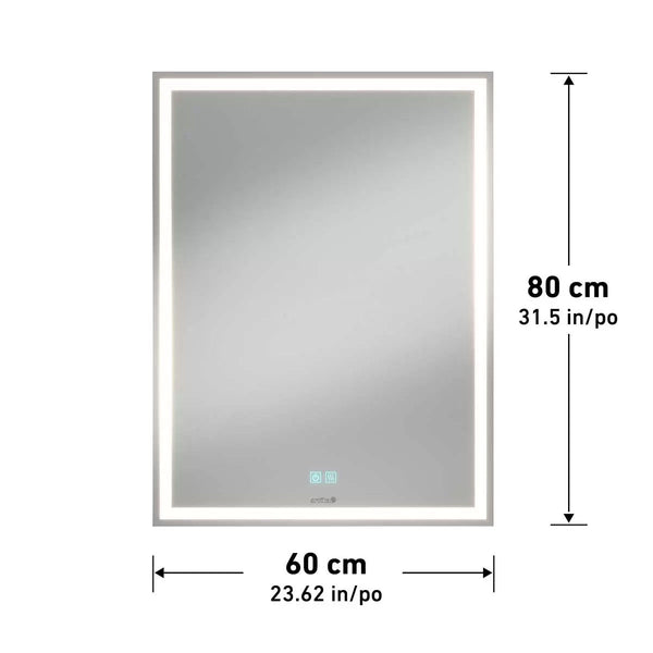 Aurea integrated led plug in wall mirror