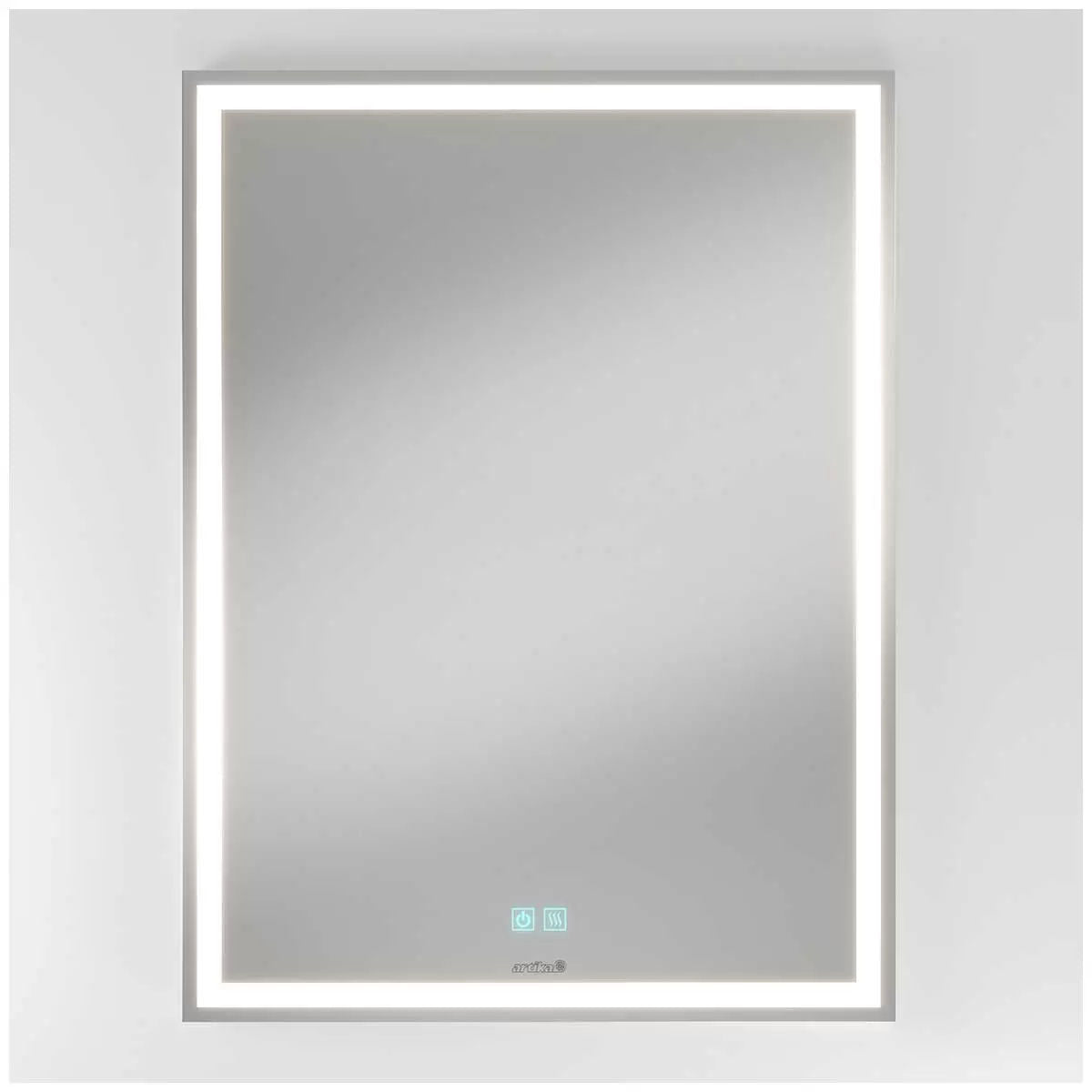 Aurea integrated led plug in wall mirror