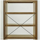 Adjustable Bookcase with Open Shelves, Rubberwood and Acacia Veneers, Indoor Use