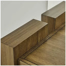 Adjustable Bookcase with Open Shelves, Rubberwood and Acacia Veneers, Indoor Use