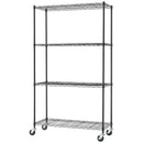 Black Basics 4 Tier Shelving Rack - 113.4kg Capacity Per Shelf