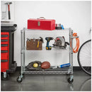 3 Tier Silver Storage Cart with 362.87kg Capacity