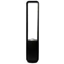 Black Bladeless Fan with Air Purifier, Oscillating, LED Display, Remote Control, 12 Speeds, 3 Modes