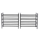 Set of 2 Black Matte Stackable Shoe Rack, 8-Tier Vertical Tower, Grey