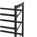 Set of 2 Black Matte Stackable Shoe Rack, 8-Tier Vertical Tower, Grey