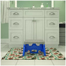 Grey 1-Step Plastic Folding Step Stool 2-Pack - Compact and Slip-Resistant Design