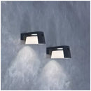 Dark Grey Solar Motion Wall Light 2-Pack with PIR Sensor and 1000 Lumens Output