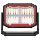 Black Dual Powered Solar Work Light 3000 Lumen with Adjustable Kelvin Settings