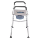 White Heavy Duty Bedside Commode, Raised Toilet Seat, Shower Chair, Adjustable Height 75.5-88cm