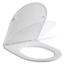 White Dual Flush Ceramic Skirted Toilet with Heavy Duty Slow Closing Seat