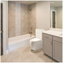 White Dual Flush Ceramic Skirted Toilet with Heavy Duty Slow Closing Seat