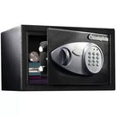 Black Digital Security Safe 16.4L with Solid Steel Construction and Carpet Interior