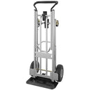 Black 4 In 1 Folding Toe Plate Hand Truck for Heavy Loads, Aluminium and Steel Hybrid