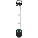 Black Wireless Karaoke System with Bluetooth Audio and Disco Lights
