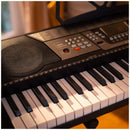Black Digital Portable Keyboard Pack With Headphones, Stool, 61 Keys, 255 Voices, Adjustable Height Stand