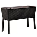 Dark Brown Easy Grow Planter Bed Brown with Water Gauge and Drainage System