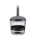 Black High-Temperature Powder Coated Bastion Chimenea with Large Burning Capacity