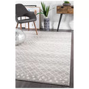 Silver Oasis Rug 230 x 160cm - Bohemian Tribal Design, Easy to Clean Polypropylene