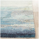 City Blue Rug 280 x 190cm - Contemporary Design with Hand-Carved Short Pile