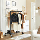 Industrial Pipe Clothes Rack Wheels, 110Kg load