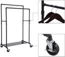 Industrial Pipe Clothes Rack Wheels, 110Kg load