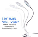 Lighting LED 8X Magnifying Lamp with Metal Clamp 360° Flexible Gooseneck and USB Plug Design for Tattoo, Manicure and Reading