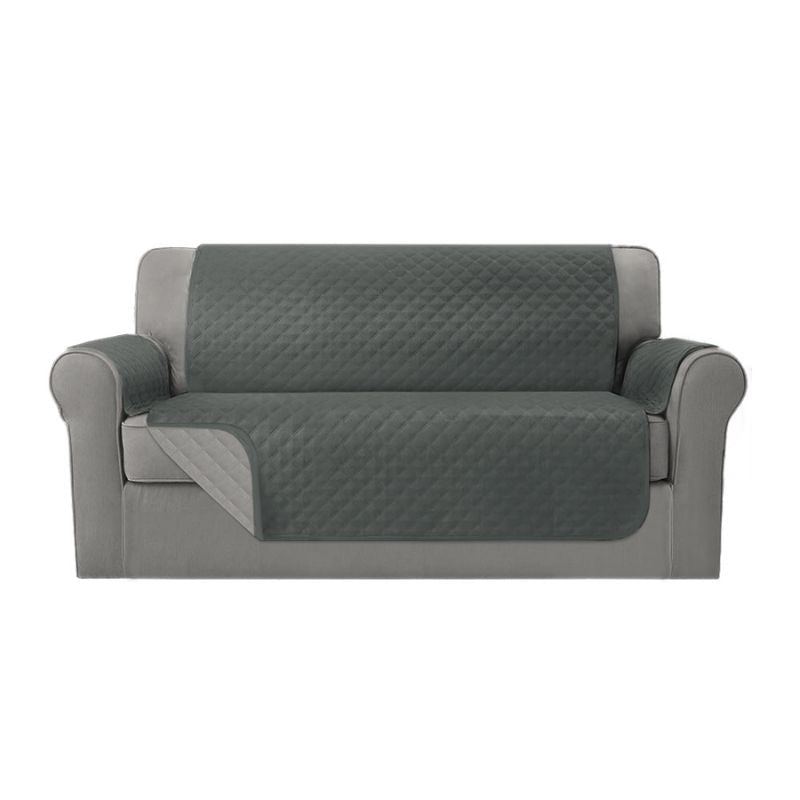 Sofa Cover Couch Cover 2 Seater Reversable Grey