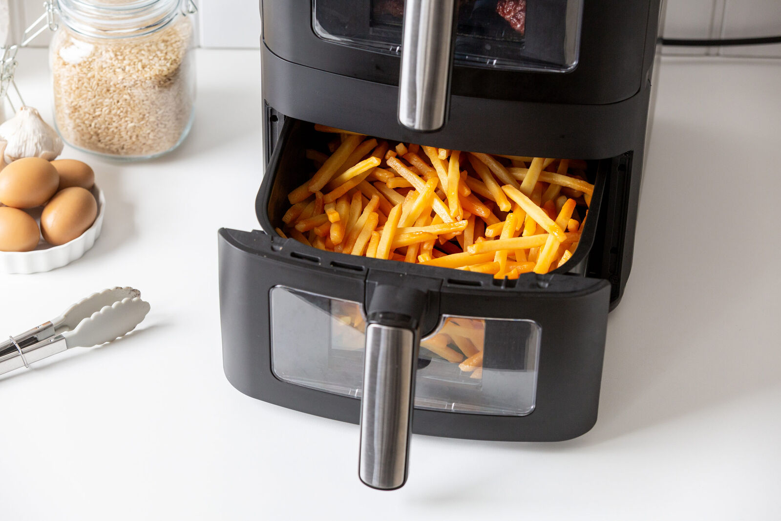 13L Dual Zone 2300W Double Stack Air Fryer with Foldable Top Display